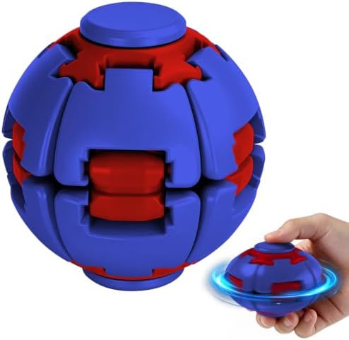 3D Printed Gear Fidget Spinner Toy, Mechanical Kinetic Desk Toy, Portable Sensory Fidget Gadget, Metal EDC Desk Accessory, Creative Office Gift, Sci-Fi Blue