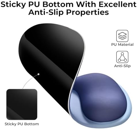 EooCoo Mouse Pad with Gel Wrist Rest, Ergonomic Mousepad Wrist Alignment