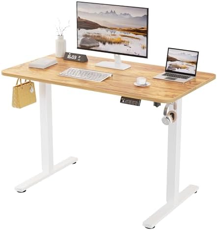 ERGOMAKER 43"x24" Standing Desk, Height Adjustable Sit-Stand Home Office