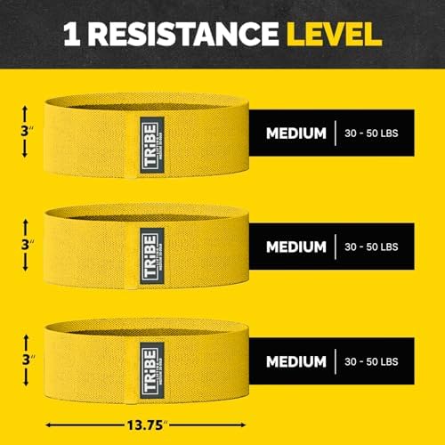 Fabric Resistance Bands for Working Out, 3-Pack for Legs and Glutes