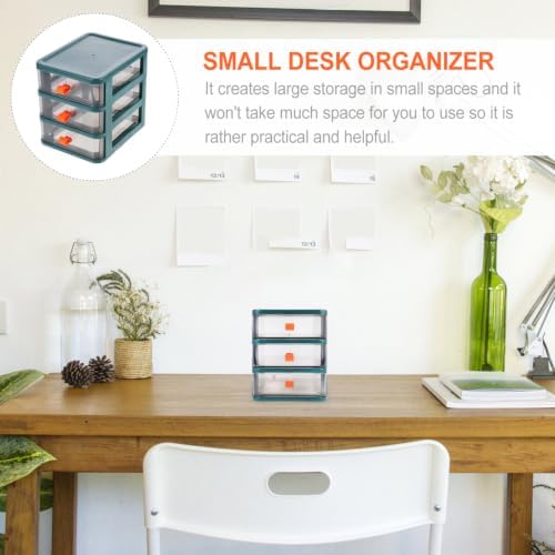 Transparent Desktop Storage Box 3 Layer Drawer Organizer
