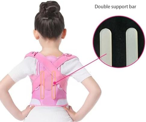 Posture Correctors For Kids, Boys Girls Teens Children Back Straightener Lumbar Support Belt Back Brace Scoliosis Correction Belt For Neck Spinal Shoulders(Blue,Large)