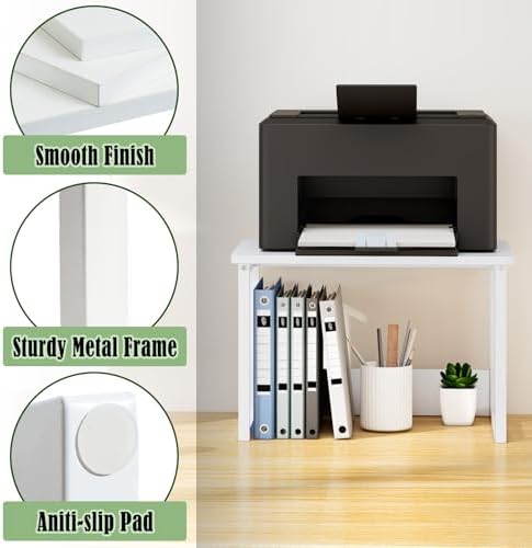 MARTY Printer Stand for Desk, Desktop Shelf Printer Riser for Home Office