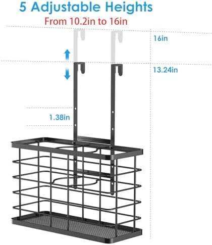 Hair Tool Organizer, Dryer Holder, 3 in 1 Blow Bathroom Organizer Wall Mounted/Cabinet Door for Flat Iron, Curling Straightener, Care & Styling Tools Storage Basket