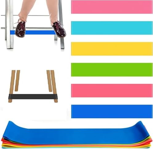 6 Pack Chair Bands for Kids with Fidgety Feet, ADHD Tools for Kids, ROOKEA Sensory Room Must Haves for Adhd Kids Fidget Chair Bands Autism Classroom Must Haves ADHD Tools for Classroom Home Chairs