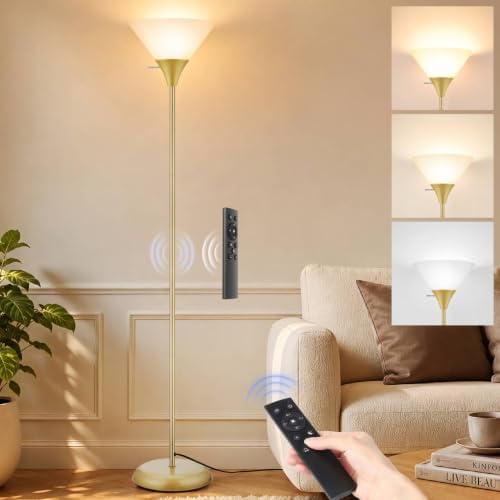 Coucrek Floor Lamp for Living Room, Torchiere Standing Light