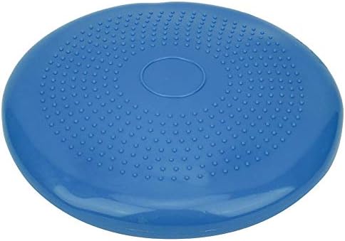 Tbest Thickened Yoga Inflatable Cushion Gym Sports Fitness Wobble Massage Balances Cushion for Core Stability and Pain Relief Home Office Use Green Blue 34cm