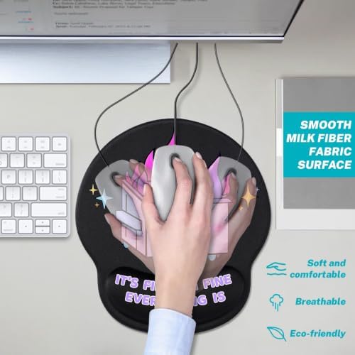 Hancynir Dumpster on Fire Ergonomic Mouse Pad with Wrist Support Desk Decor