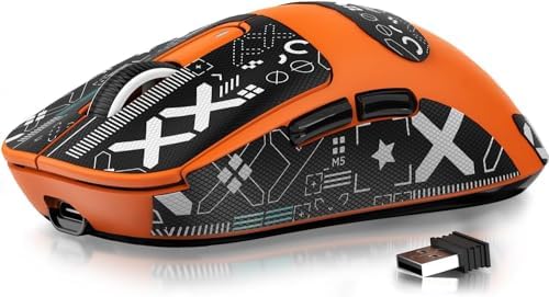 ATTACK SHARK X3 49g Ultra-Lightweight Wireless Gaming Mouse, Orange&Tape