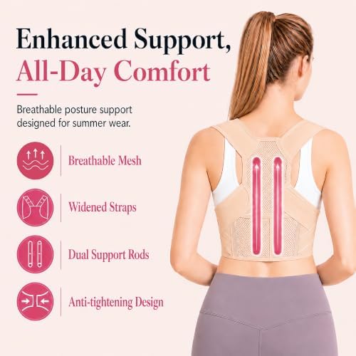 Lightweight Posture Corrector with Upper Back Brace for Women & Men