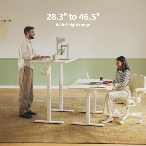 INNOVAR Electric Height Adjustable Standing Desk, 40x24 Inch, White