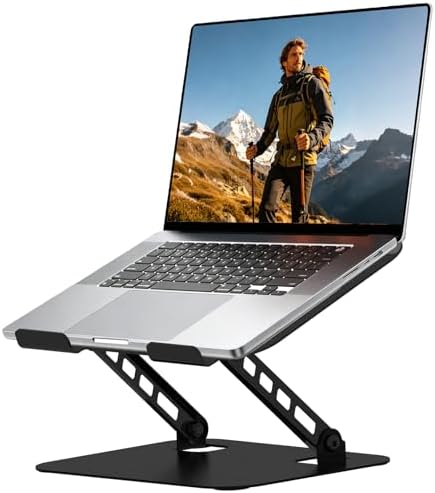 Adjustable Laptop Stand for Desk, Black