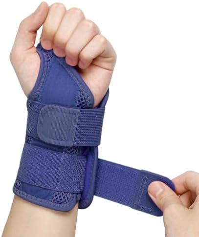 NuCamper Wrist Brace for Carpal Tunnel Night Wrist Support Left Hand Navy