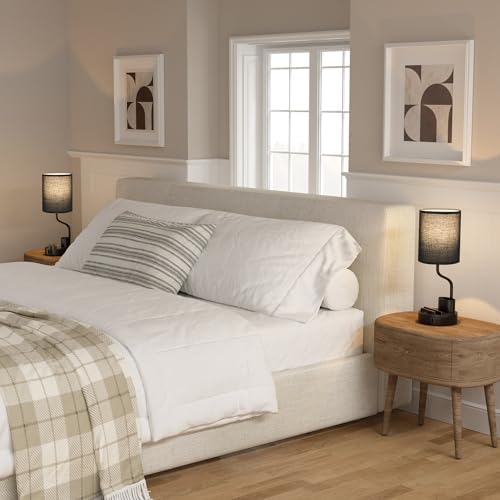 Fenmzee Bedside Lamps for Bedroom Set of 2 - Table Desk Lamp for Nightstand