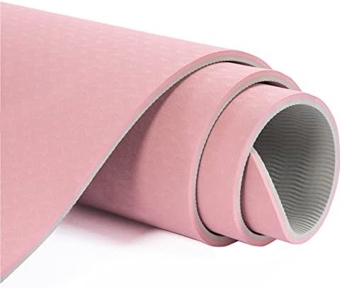 Yoga Mat Non Slip, Pilates Fitness Mats, Eco Friendly, Anti-Tear 1/4" Thick Yoga Mats for Women, Exercise Mats for Home Workout with Carrying Sling and Storage Bag