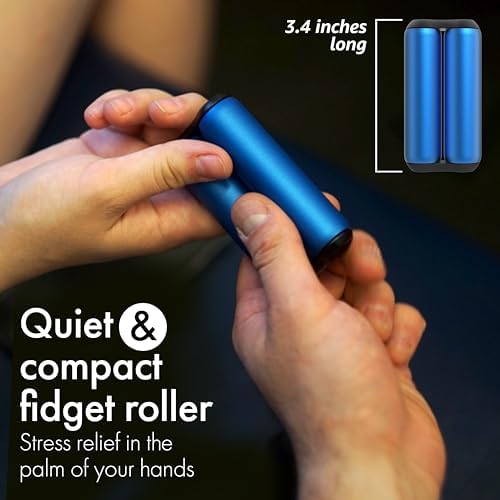 ONO Roller - Handheld Fidget Toy for Adults | Help Relieve Stress, Anxiety, Tension | Promotes Focus, Clarity | Compact, Portable Design (Sapphire, Full Size - Aluminum)