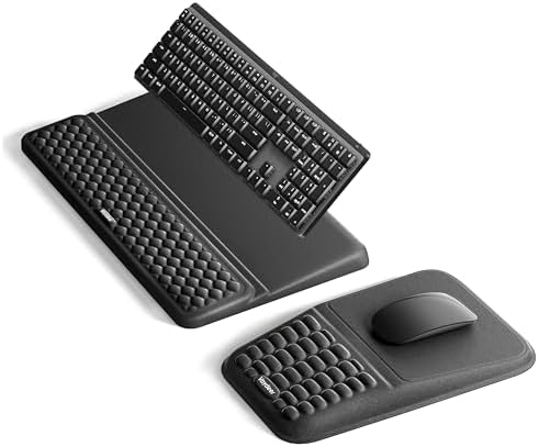 Vaydeer Keyboard Stand and Mouse Pad Set, Soft Memory Foam Wrist Rest