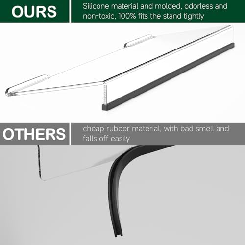 Computer Keyboard Stand Holder - Ergonomic Acrylic Keyboard Stand for Desktop Comfortable Keyboard Tray Riser with Silicone Anti-Slip Strip for Home School Office Desk Accessory, Clear