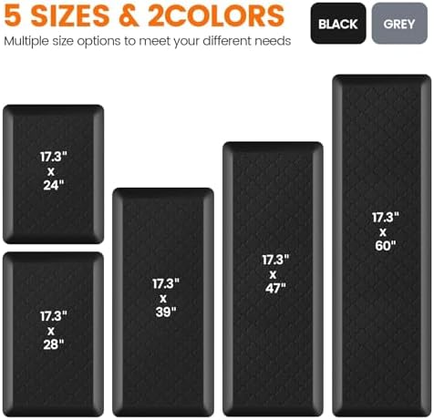 4/5 Inch Thick Anti-Fatigue Kitchen Mat Comfort Standing Floor Mat for Home