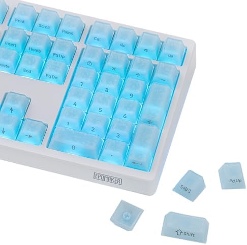 EPOMAKER Frost Jelly Keycaps Set, 126 Keys Forged Carbon Fiber Keycaps