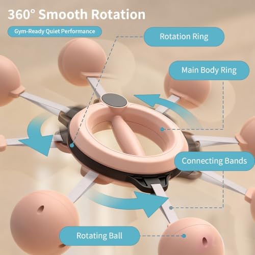 Arm Trainer 360 Rotating Workout Equipment for Home Gym, Pink