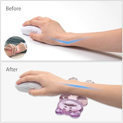 Purple Gradient Gel Mouse Wrist Rest –Cute Bear Mouse Wrist Rest