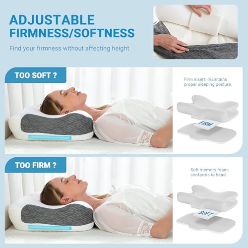 Elviros Cervical CPAP Pillow for Users to Reduce Air Leaks &Mask Pressure