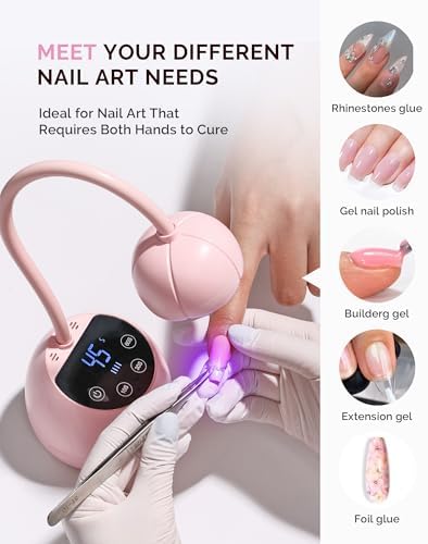 MelodySusie Gooseneck Cordless UV Nail Lamp P-ArtM2 Light for Nail Tips