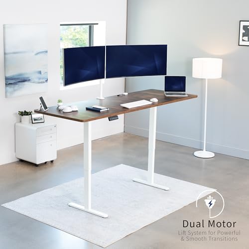 VIVO Rustic Vintage Brown 83 x 30 in Standing Desk, DESK-KIT-E2W84-30N