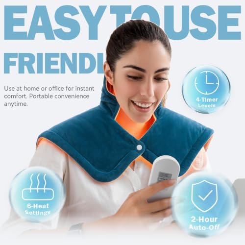 Weighted Heating Pad for Back, Neck & Shoulder Pain Relief