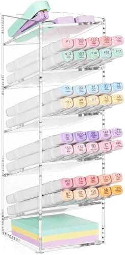 MotiMind Acrylic Pen and Marker Organizer for 60 Markers