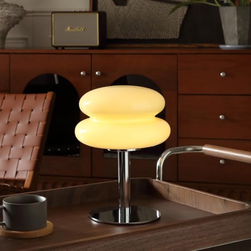 Glivpny Mushroom Lamp Table Lamp, Mid Century Modern Table Lamps(Cream)