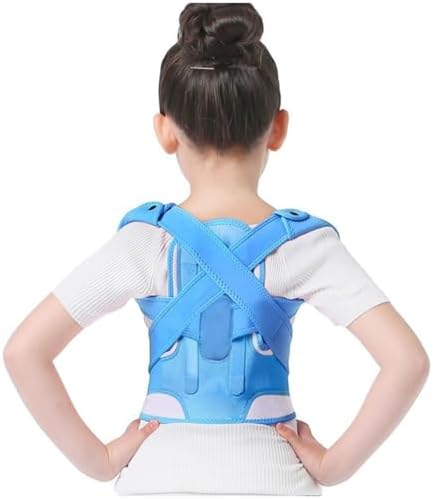 Posture Correctors For Kids, Boys Girls Teens Children Back Straightener Lumbar Support Belt Back Brace Scoliosis Correction Belt For Neck Spinal Shoulders(Blue,Small)