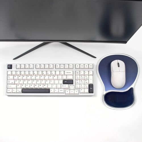 Gel Mouse Pad with Wrist Rest, Blue Ergonomic Mousepad Support Pain Relief