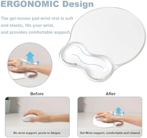 Mousepad with Gel Wrist Rest for Keyboard and Mouse - Office Accessories