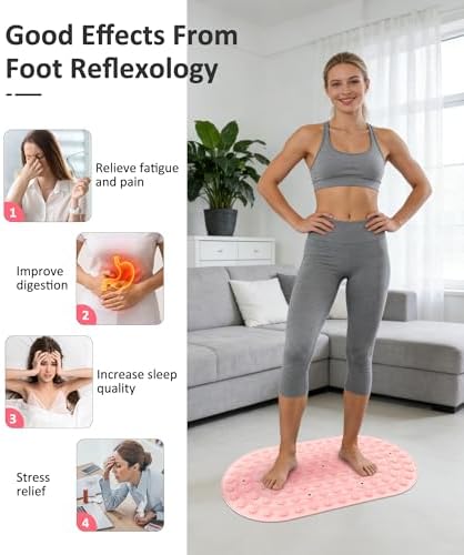 Silicone Foot Massage Acupressure Mat with Reflexology Points 30'' x 18''