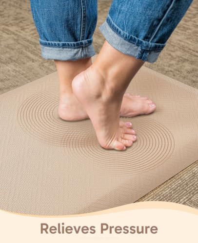 Ophanie Kitchen Mats for Floor,3/4 inch Thick,24x70 Anti Fatigue Cushioned Mat,Kitchen Rugs,Waterproof,Comfort Ergonomic Standing Mat for Office,Home,Sink with 99+ Pairs of Anti-Slip Bottom Ridges