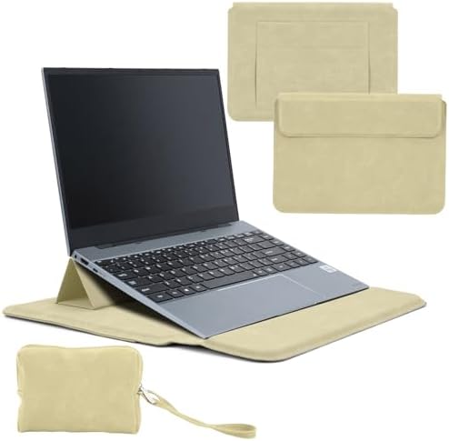 15-16 Inch Laptop Sleeve Case with Stand Feature, Matte PU Leather