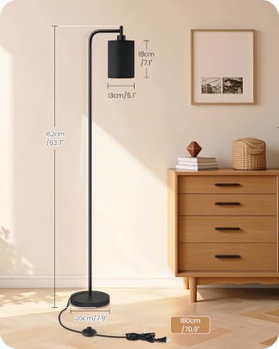 Dimmable Floor Lamp for Living Room with Remote & 10W Bulb