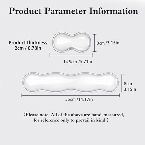 Update Gel Keyboard Wrist Rest & Mouse Wrist Rest Set – Silicone Wrist Support Pad for Pain Relief, Effortless Typing, Gaming, Computer, Laptop, Office – Anti-Slip Base, Easy to Clean