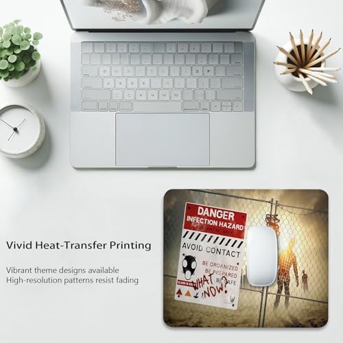 Zombie Walking Dead Mouse Pad, Halloween Infection Dark Danger Desk Mat