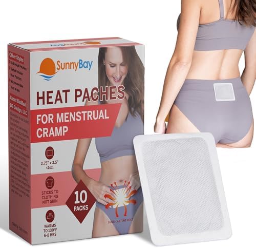 SunnyBay Heat Patches for Menstrual Cramp, 2.75x3.5 inch, 10 Count