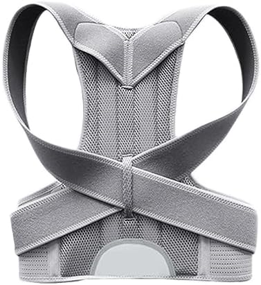Posture Corrector for Women and Men, Adjustable Back Straightener Posture Corrector,Upper Lower Back Brace Support Belt for Men Women Body Neck Shoulder Trainer (XXXL, Grey)