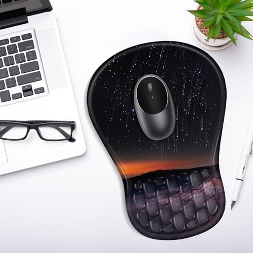 YIWEI Ergonomic Mouse Pad with Wrist Rest for Carpal Tunnel Pain Relief