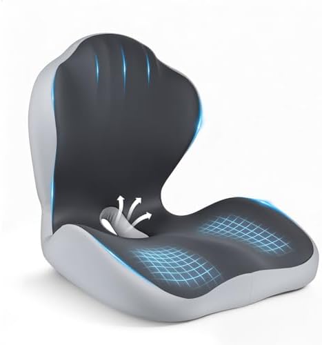 Ergonomic Seat Cushion for Office Chairs Lumbar Support Pillow, Gray
