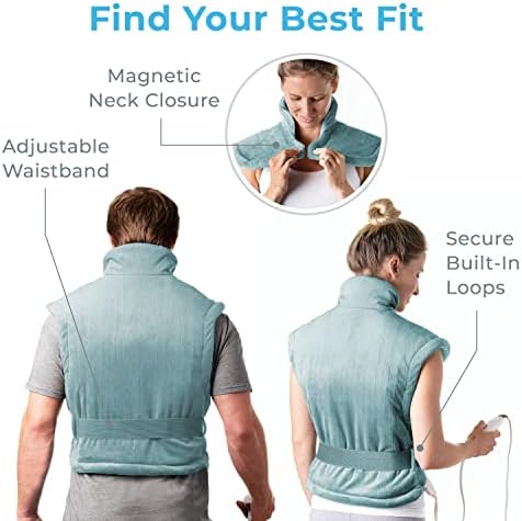 Pure Enrichment PureRelief XL Extra-Long Back & Neck Heating Pad, 4 Settings