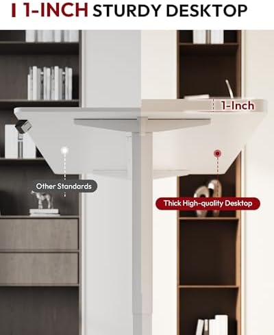 SANODESK One-Piece 1'' Thick Height Adjustable Standing Desk 60''x24''