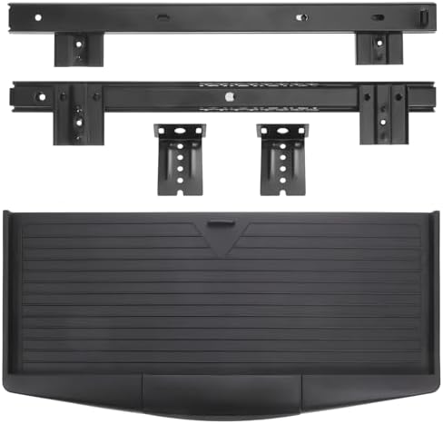 TEHAUX Under-Desk Keyboard Tray 20.67×9.06 in – Adjustable Slide-Out Drawer & Rotating Mouse Platform, Ergonomic Wrist Relief, Hidden Storage for Home Office & Gaming Desks