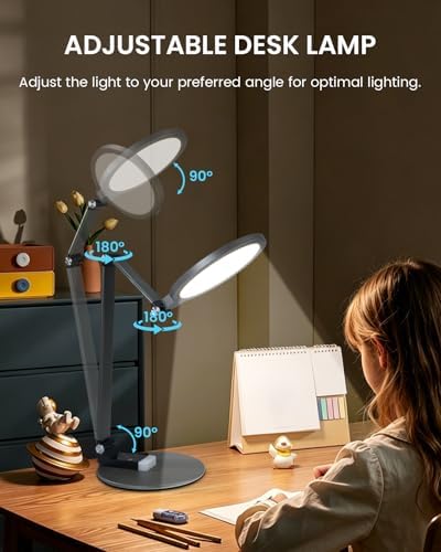 Desk Lamp for Home Office, Eye-Caring Diffused Table Lamp