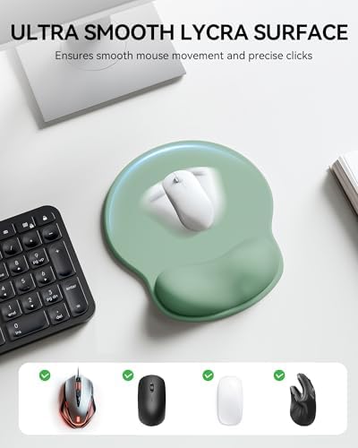 Mouse Pad with Wrist Rest for Desktop Large Ergonomic Mouse Mat(Green)